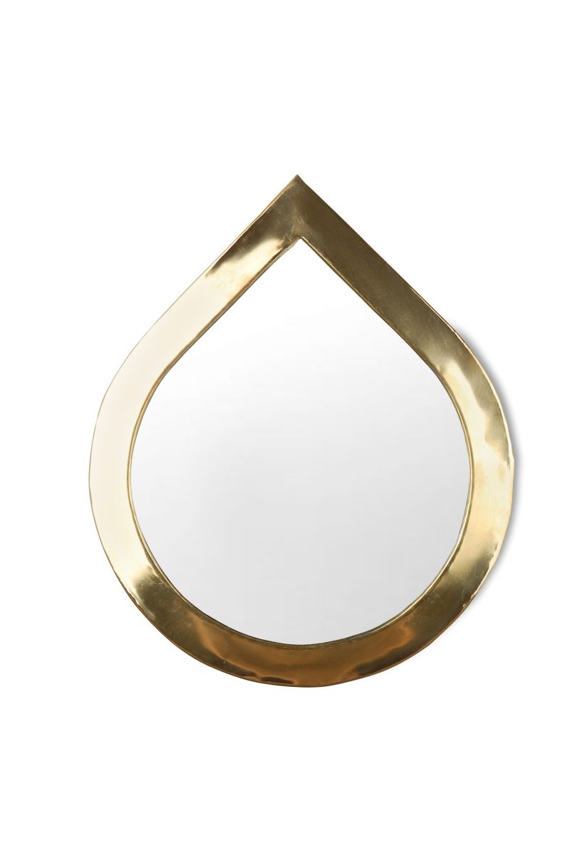 Teardrop Brass Wall Mirror Kasbah